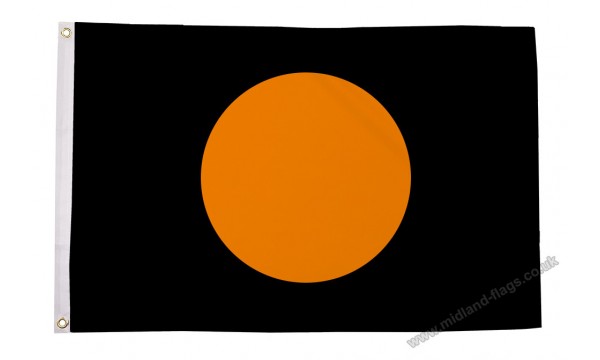 Black with Orange Circle Small Flag